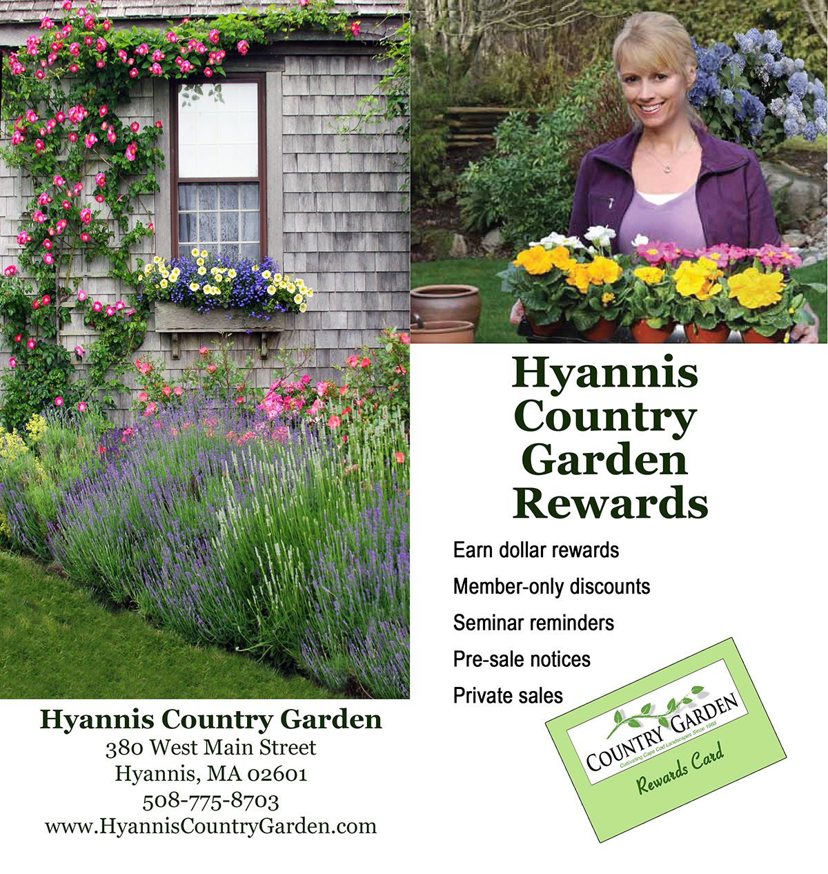 Rewards Guarantees Returns - Hyannis Country Garden