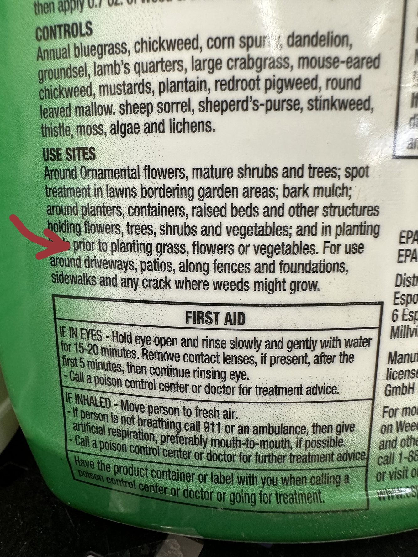 weed killer prior to planting Hyannis Country Garden