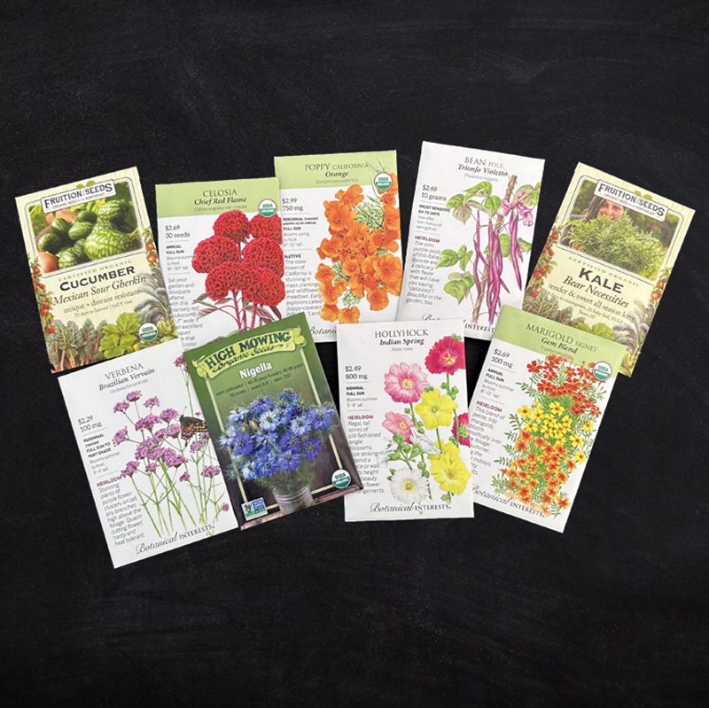 Seedlings for these flowers and vegetables are seldom found in the garden center, but all are worthy garden plants. 